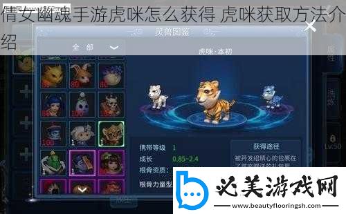倩女幽魂手游虎咪怎么获得虎咪获取方法介绍