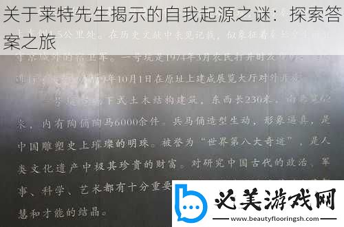 关于莱特先生揭示的自我起源之谜